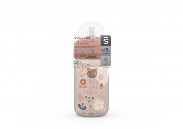 Straw trainer cup Pink