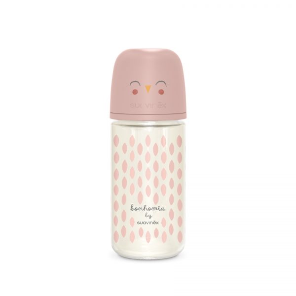 Glass Bottle 240ml Pink 01